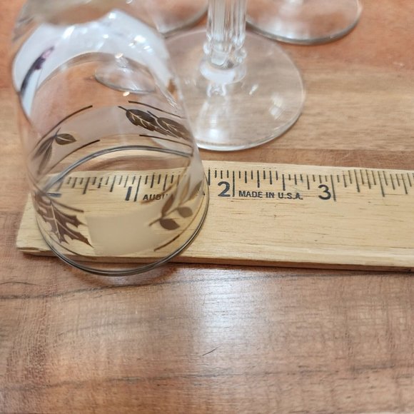 4) Libbey Cordial Glasses 4.25" Hostess Set 1oz Silver Leaf Foliage - Picture 12 of 12